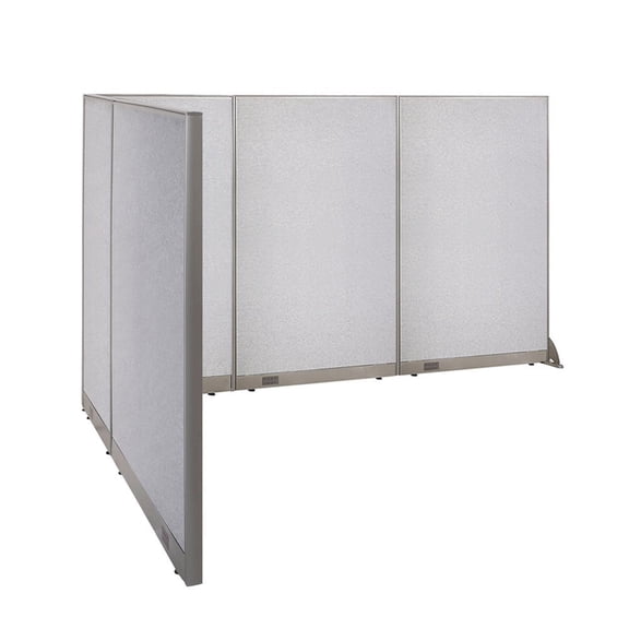 GOF L-shaped Freestanding Office Partition, Room Divider, Privacy Screen, Workstation Cubicle (78”D x 132”W x 72”H)