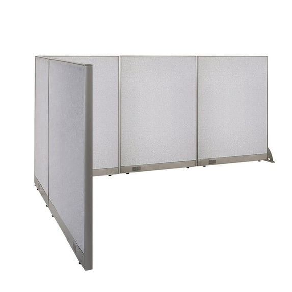 GOF L-shaped Freestanding Office Partition, Room Divider, Privacy Screen, Workstation Cubicle (78”D x 144”W x 60”H)