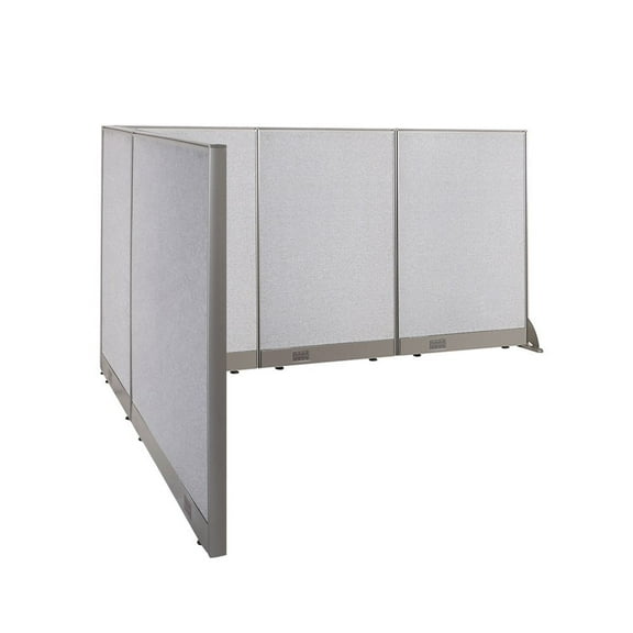 GOF L-shaped Freestanding Office Partition, Room Divider, Privacy Screen, Workstation Cubicle (78"D x 90"W x 48”H)