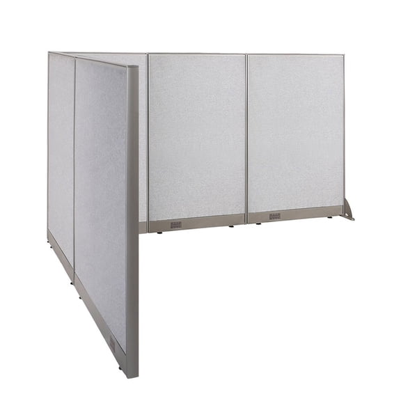 GOF L-shaped Freestanding Office Partition, Room Divider, Privacy Screen, Workstation Cubicle (84”D x 102”W x 60”H)
