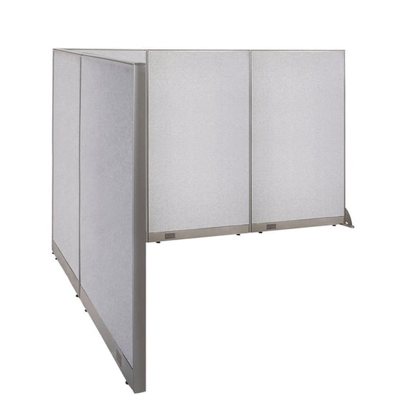 GOF L-shaped Freestanding Office Partition, Room Divider, Privacy Screen, Workstation Cubicle (84"D x 126"W x 72"H)