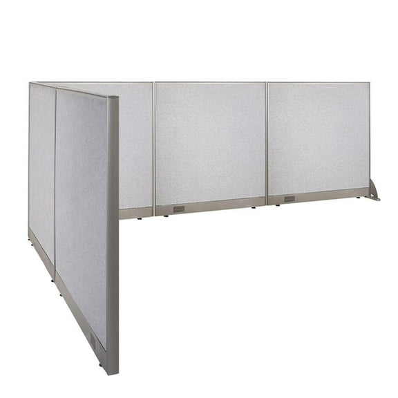 GOF L-shaped Freestanding Office Partition, Room Divider, Privacy Screen, Workstation Cubicle (84”D x 144”W x 48”H)