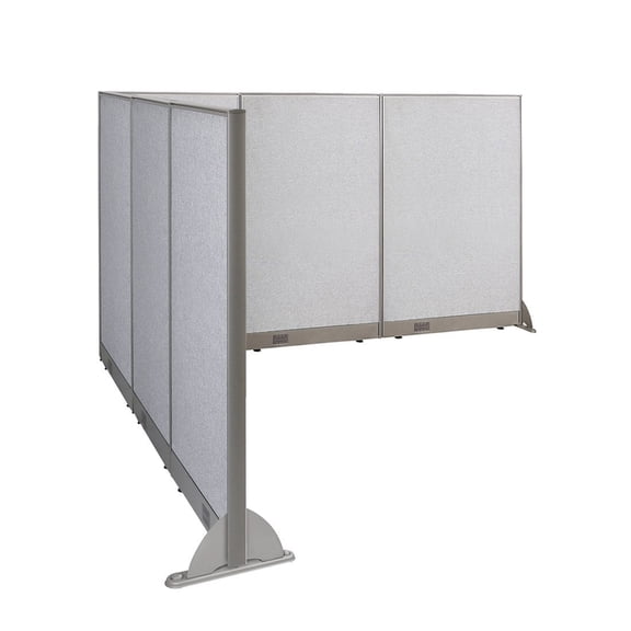GOF L-shaped Freestanding Office Partition, Room Divider, Privacy Screen, Workstation Cubicle (90”D x 102”W x 60”H)