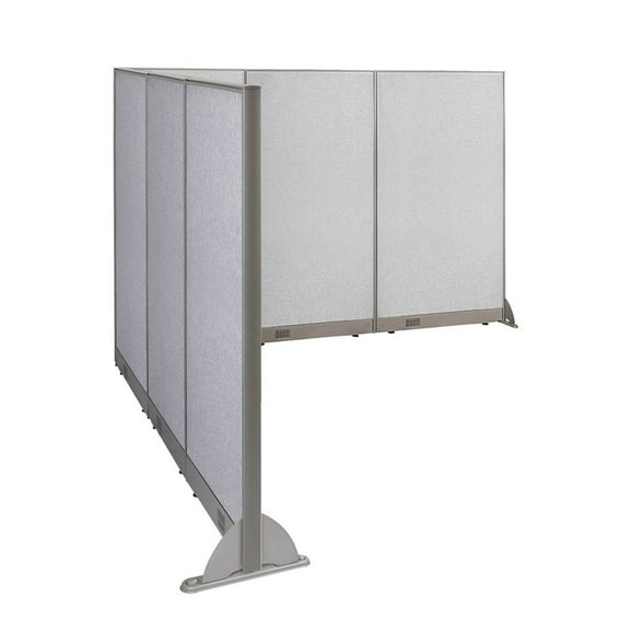 GOF L-shaped Freestanding Office Partition, Room Divider, Privacy Screen, Workstation Cubicle (90”D x 102”W x 72”H)