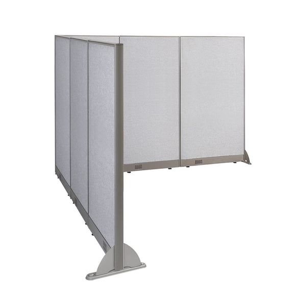 GOF L-shaped Freestanding Office Partition, Room Divider, Privacy Screen, Workstation Cubicle (90”D x 114"W x 72”H)