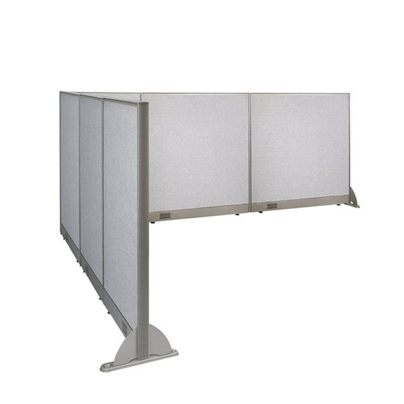 GOF L-shaped Freestanding Office Partition, Room Divider, Privacy Screen, Workstation Cubicle (90”D x 126"W x 48”H)