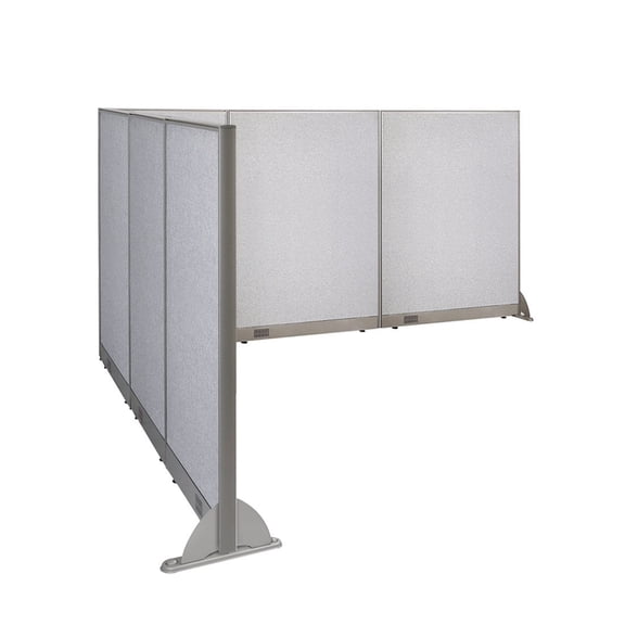 GOF L-shaped Freestanding Office Partition, Room Divider, Privacy Screen, Workstation Cubicle (90”D x 126"W x 60”H)