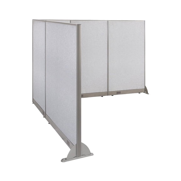 GOF L-shaped Freestanding Partition 96”D x 102”W x 72”H, Office Room Divider, Privacy Screen, Workstation Cubicle