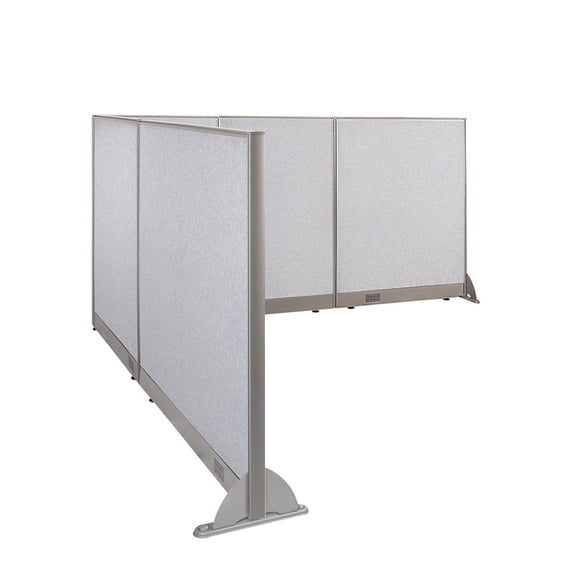 GOF L-shaped Freestanding Partition 96”D x 114”W x 48”H, Office Room Divider, Privacy Screen, Workstation Cubicle