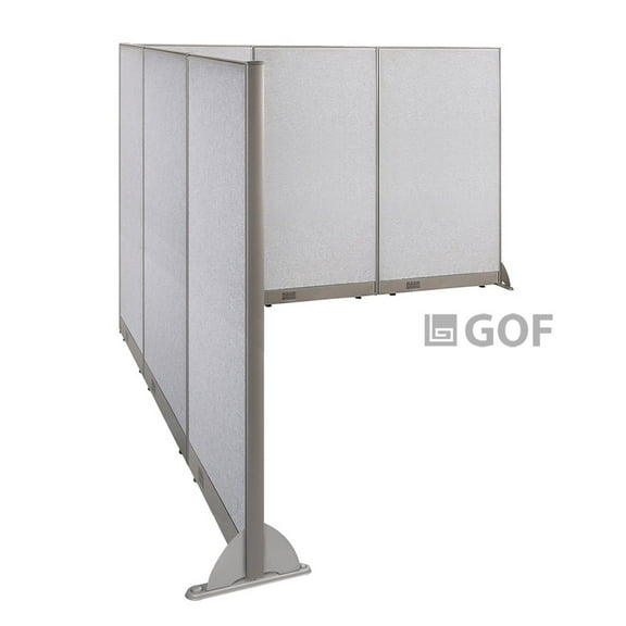 GOF L-shaped Freestanding Partition 102”D x 102”W x 72”H, Office Room Divider, Privacy Screen, Workstation Cubicle