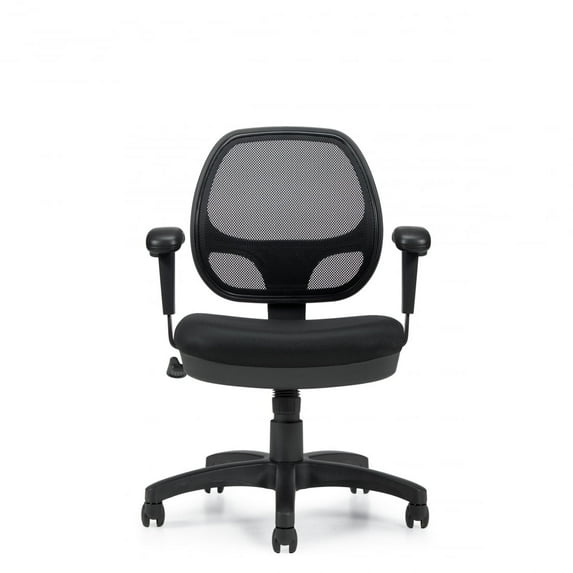 GOF Office Furniture Computer Chair (G11647B)–Ergonomic Task Seating–Black Mesh Back Tilter