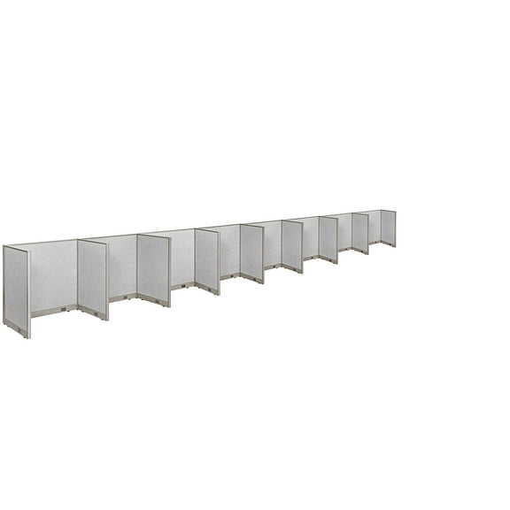 GOF 8 Stations Office Cubicle (30”D x 384”W x 48”H) Freestanding Privacy Workstation, Partition Wall Panels, Office Room Divider