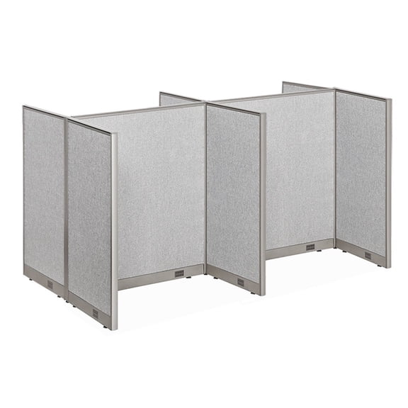 GOF Double 4 Stations Office Cubicle (60”D x 96”W x 60”H) Freestanding Privacy Workstation, Partition Wall Panels, Office Room Divider