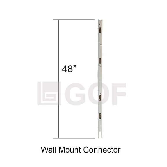 GOF Office Furniture Parts, 48"H Wall Mount Connector for Wall Mounted Room Divider