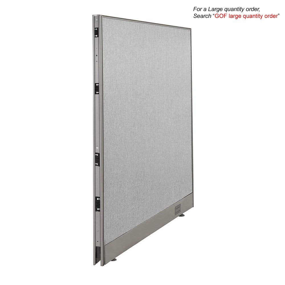 Gray Fabric and Metal 48" Office Partition Divider