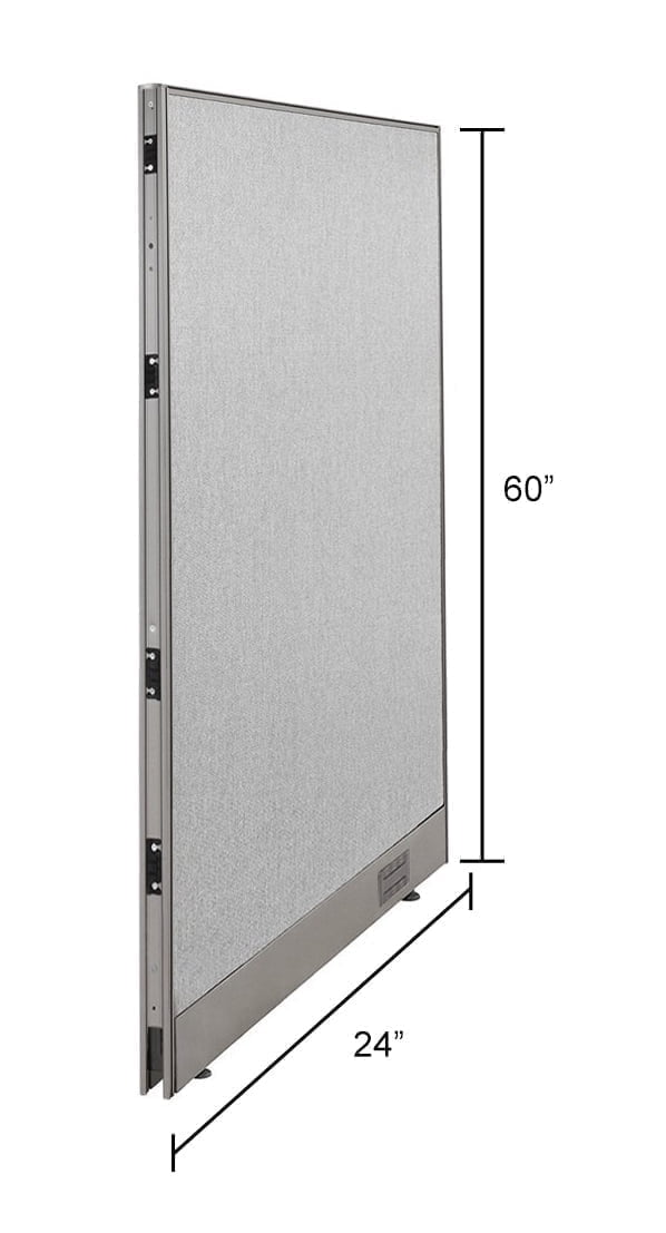 GOF Office Partition, Full Fabric Panel, Privacy Screen, Large Room Dividers (24"W x 60"H)