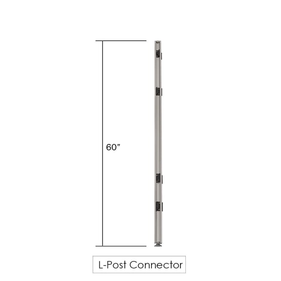 GOF Office Partition Parts, 60"H L-Post Connector for L-Shaped Partition, Room Divider, Cubicles