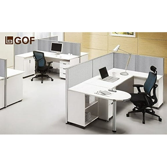 GOF Office Partition Single Full Fabric Panel (L-Post 60" h)