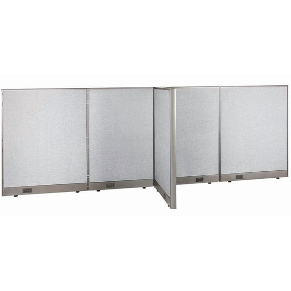 GOF T-shaped Freestanding Partition (30”D x 132”W x 48”H) Office Room Divider, Privacy Screen, Workstation Cubicle