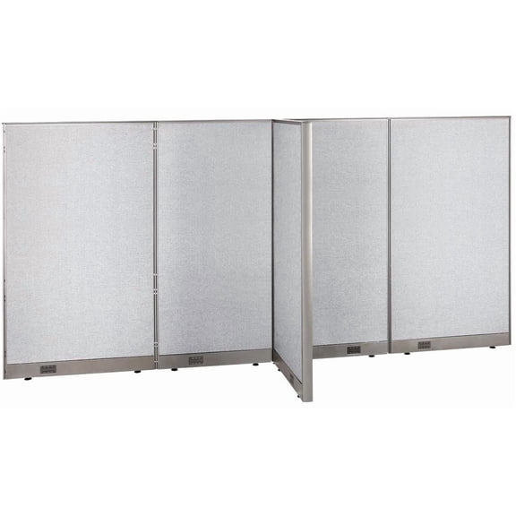 GOF T-shaped Freestanding Partition (30”D x 132”W x 72”H) Office Room Divider, Privacy Screen, Workstation Cubicle