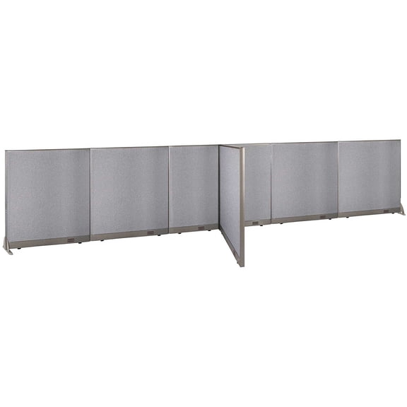 GOF T-shaped Freestanding Partition (48”D x 252”W x 60”H) Office Room Divider, Privacy Screen, Workstation Cubicle