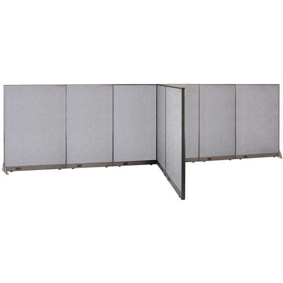 GOF T-shaped Freestanding Partition (66”D x 240”W x 72”H) Office Room Divider, Privacy Screen, Workstation Cubicle