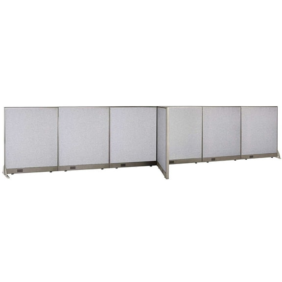 GOF T-shaped Freestanding Partition (30”D x 216”W x 48”H) Office Room Divider, Privacy Screen, Workstation Cubicle