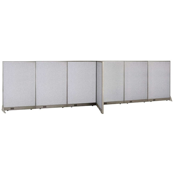 GOF T-shaped Freestanding Partition (30”D x 216”W x 60”H) Office Room Divider, Privacy Screen, Workstation Cubicle