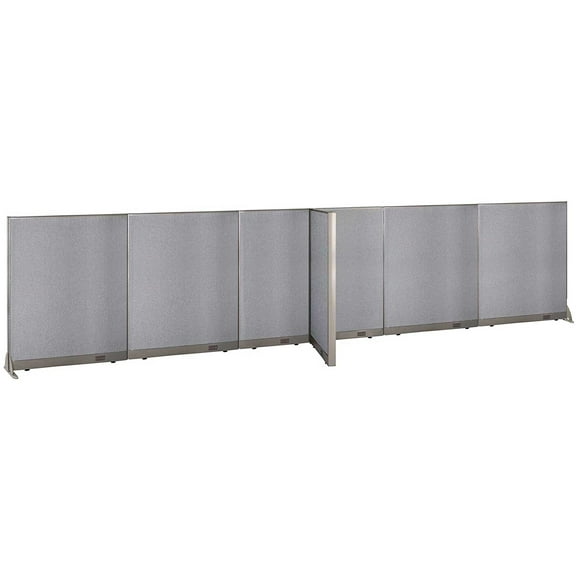 GOF T-shaped Freestanding Partition (30”D x 252”W x 60”H) Office Room Divider, Privacy Screen, Workstation Cubicle