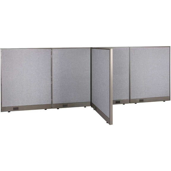 GOF T-shaped Freestanding Partition (36”D x 132”W x 48”H) Office Room Divider, Privacy Screen, Workstation Cubicle
