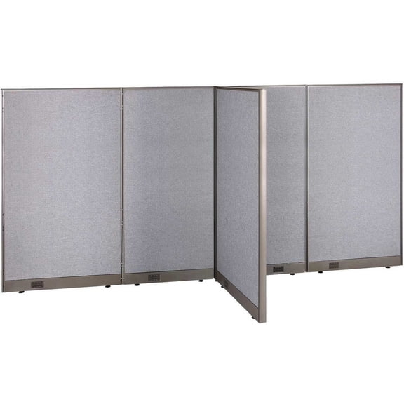 GOF T-shaped Freestanding Partition (36”D x 132”W x 72”H) Office Room Divider, Privacy Screen, Workstation Cubicle