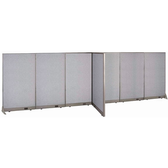 GOF T-shaped Freestanding Partition (36”D x 180”W x 72”H) Office Room Divider, Privacy Screen, Workstation Cubicle