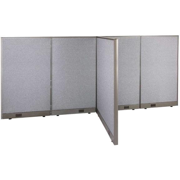 GOF T-shaped Freestanding Partition (48”D x 120”W x 60”H) Office Room Divider, Privacy Screen, Workstation Cubicle