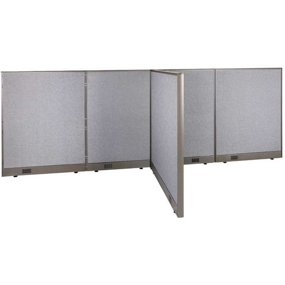 GOF T-shaped Freestanding Partition (48”D x 132”W x 48”H) Office Room Divider, Privacy Screen, Workstation Cubicle