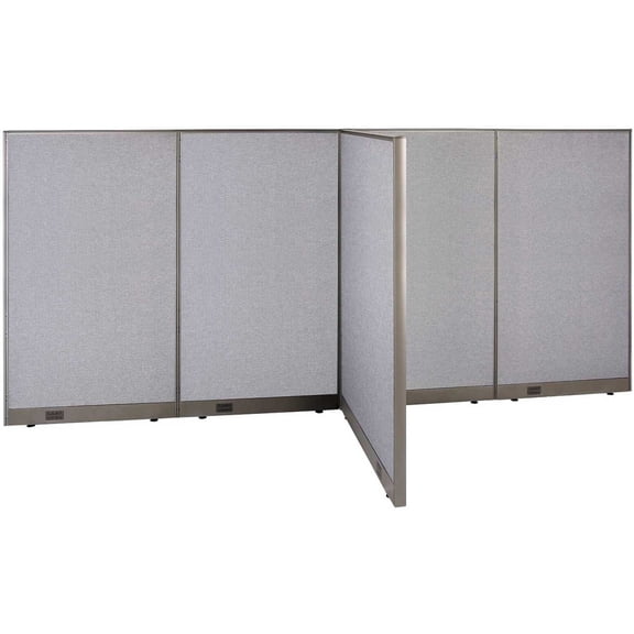 GOF T-shaped Freestanding Partition (48”D x 144”W x 72”H) Office Room Divider, Privacy Screen, Workstation Cubicle