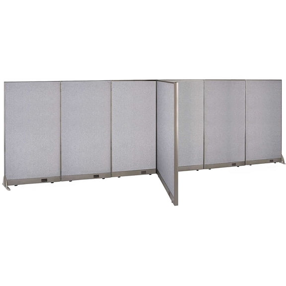 GOF T-shaped Freestanding Partition (48”D x 180”W x 72”H) Office Room Divider, Privacy Screen, Workstation Cubicle