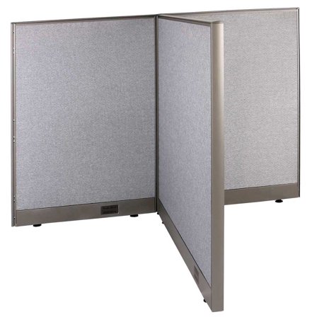 GOF T-shaped Freestanding Partition (48”D x 60”W x 48”H) Office Room Divider, Privacy Screen, Workstation Cubicle