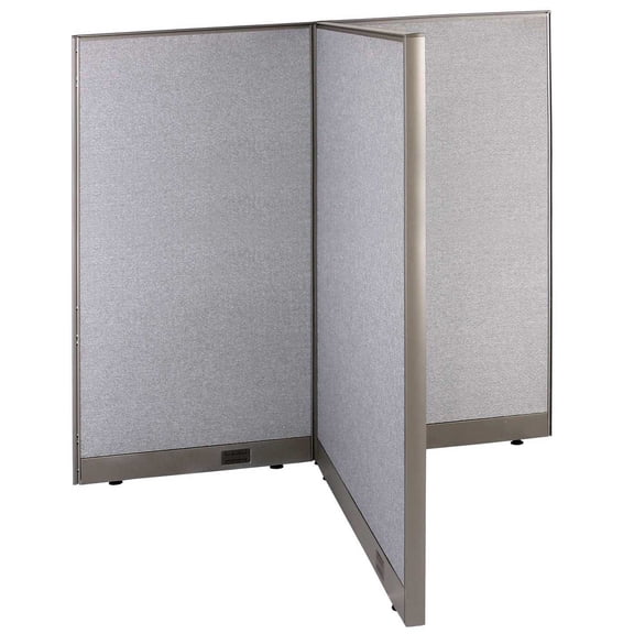 GOF T-shaped Freestanding Partition (48”D x 60”W x 72”H) Office Room Divider, Privacy Screen, Workstation Cubicle