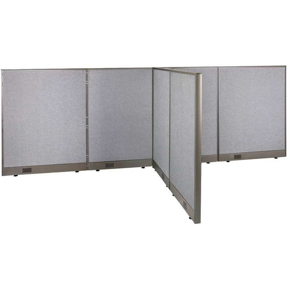 GOF T-shaped Freestanding Partition (60”D x 132”W x 48”H) Office Room Divider, Privacy Screen, Workstation Cubicle