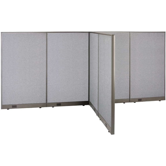 GOF T-shaped Freestanding Partition (60”D x 144”W x 72”H) Office Room Divider, Privacy Screen, Workstation Cubicle