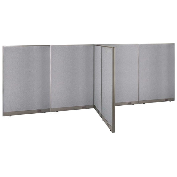 GOF T-shaped Freestanding Partition (60”D x 192”W x 72”H) Office Room Divider, Privacy Screen, Workstation Cubicle