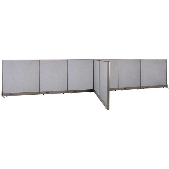 GOF T-shaped Freestanding Partition (60”D x 240”W x 48”H) Office Room Divider, Privacy Screen, Workstation Cubicle