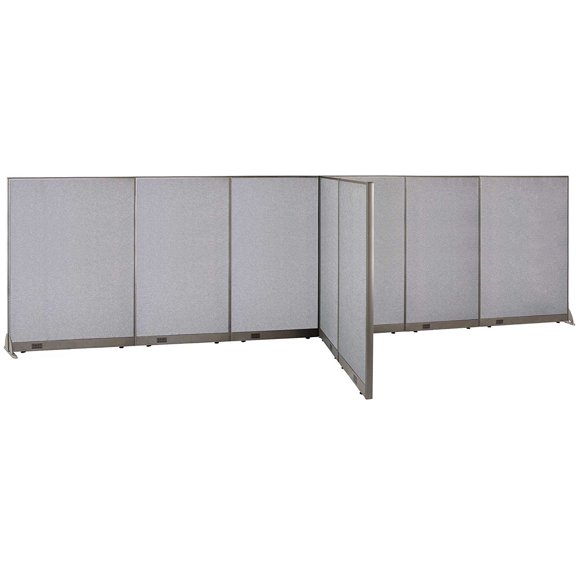 GOF T-shaped Freestanding Partition (60”D x 240”W x 72”H) Office Room Divider, Privacy Screen, Workstation Cubicle