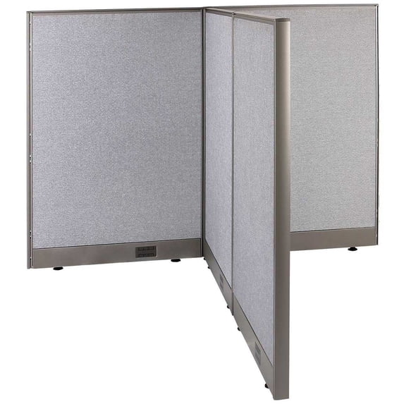 GOF T-shaped Freestanding Partition (60”D x 60”W x 48”H) Office Room Divider, Privacy Screen, Workstation Cubicle