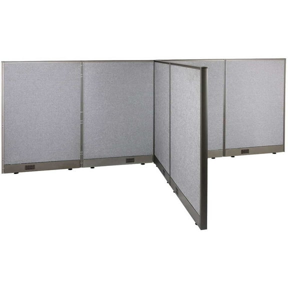 GOF T-shaped Freestanding Partition (66”D x 120”W x 48”H) Office Room Divider, Privacy Screen, Workstation Cubicle