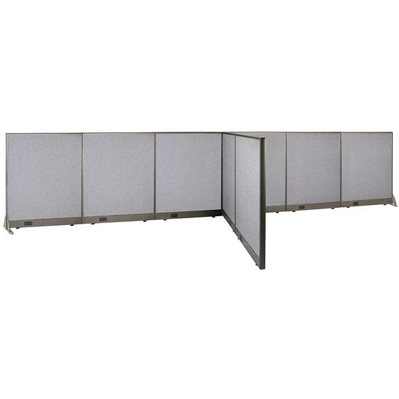 GOF T-shaped Freestanding Partition (66”D x 216”W x 48”H) Office Room Divider, Privacy Screen, Workstation Cubicle