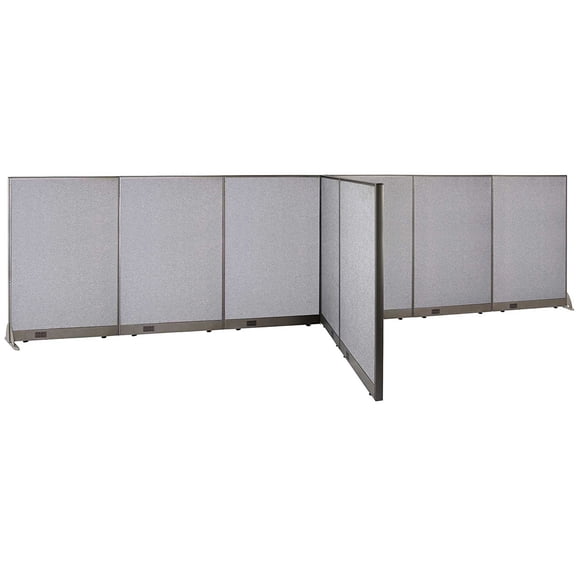 GOF T-shaped Freestanding Partition (66”D x 216”W x 60”H) Office Room Divider, Privacy Screen, Workstation Cubicle