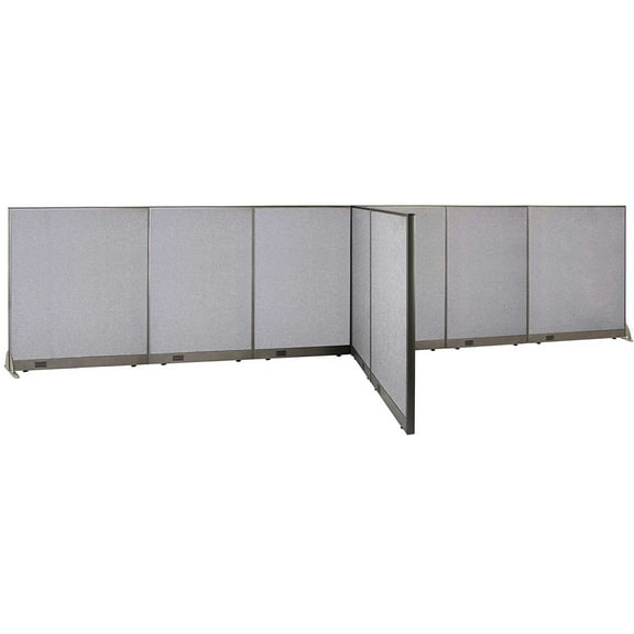 GOF T-shaped Freestanding Partition (66”D x 240”W x 60”H) Office Room Divider, Privacy Screen, Workstation Cubicle