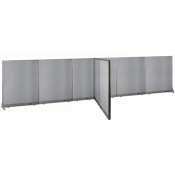 GOF T-shaped Freestanding Partition (66”D x 252”W x 60”H) Office Room Divider, Privacy Screen, Workstation Cubicle