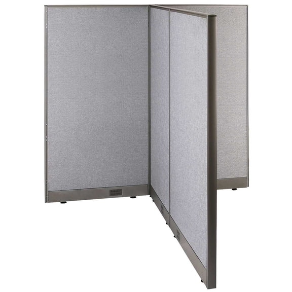 GOF T-shaped Freestanding Partition (66”D x 60”W x 72”H) Office Room Divider, Privacy Screen, Workstation Cubicle